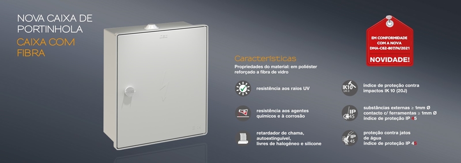 Caixa de  Portinhola com Fibra da TEV2